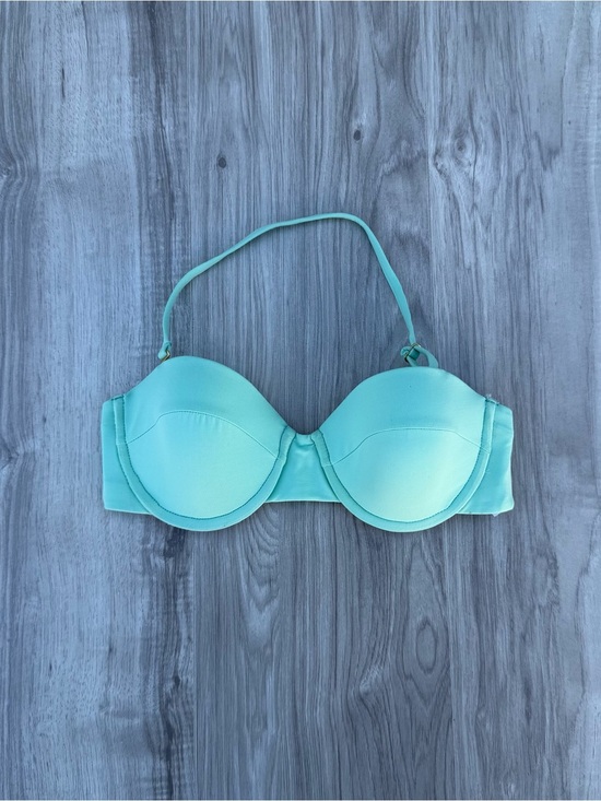 l*space Other - L*SPACE bandeau bikini top in aqua blue